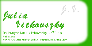 julia vitkovszky business card